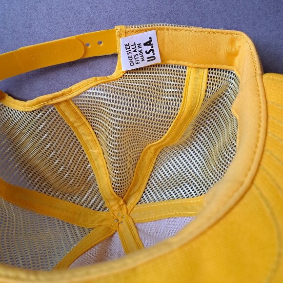 VINTAGE Petroleum Helicopters Patch USED Hat (Yellow, Snapback, Made In USA) - Picture 9 of 9